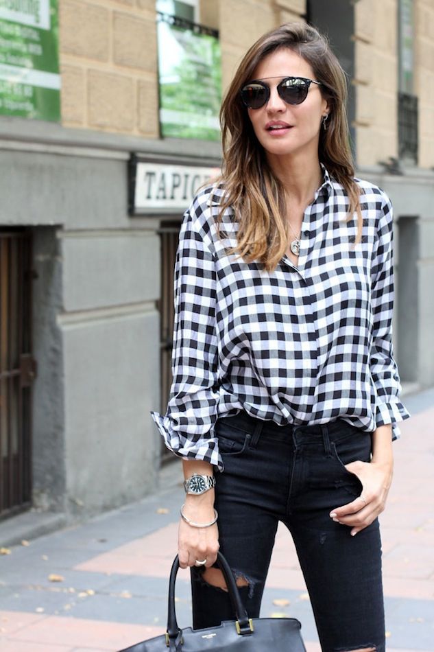 Le Fashion This Downtown Cool Look Proves That A Gingham Shirt Is A